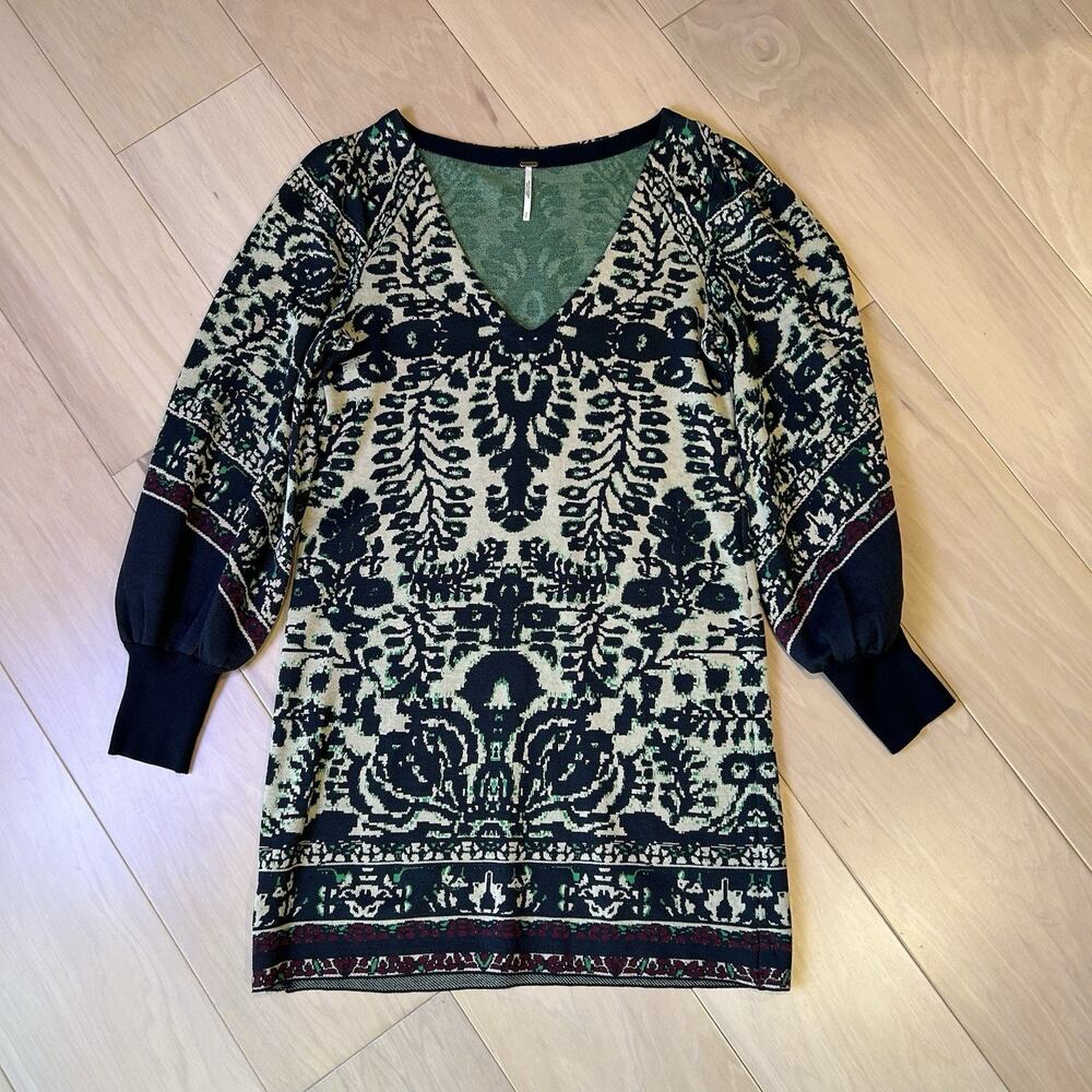 Free People x We The Free Music & Lyrics Knit Sweater Dress Women’s Small
